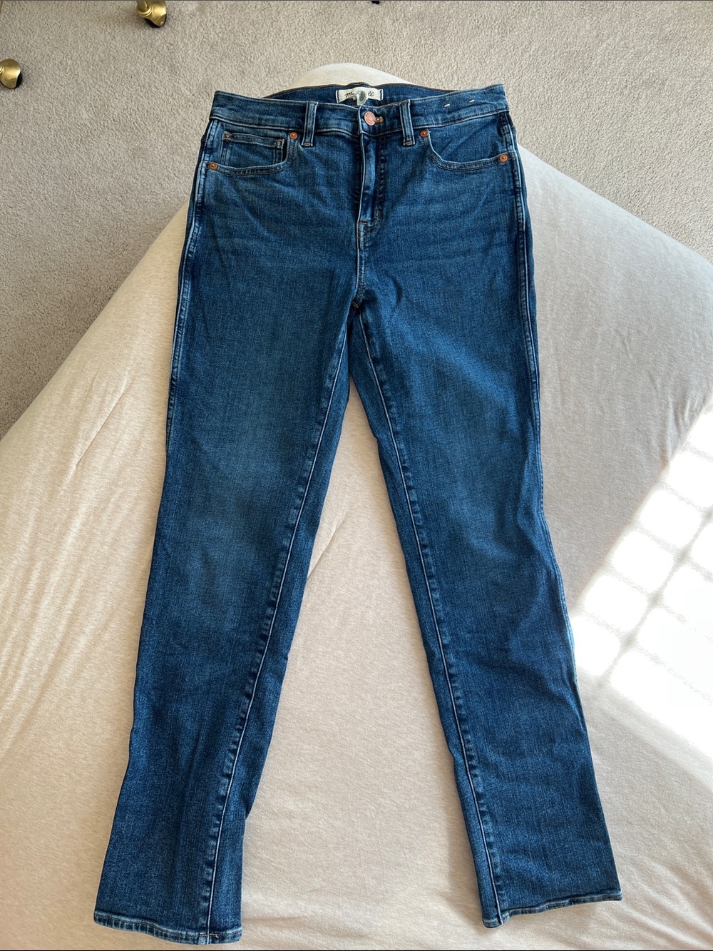 Madewell Women's Dark Wash Straight-Leg Jeans